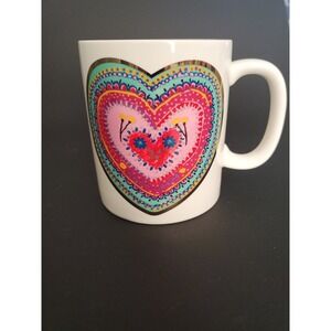 Natural Life Heart coffee mug Cup Of Love Cream Gold Multicolored Heart